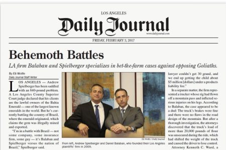 Behemoth Battles – LA Daily Journal Article